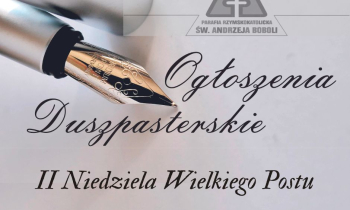 Ogłoszenia duszpasterskie 16.03.2025 r.